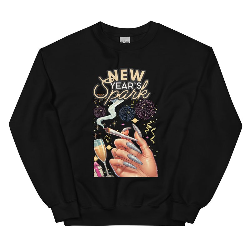 New Year&#39;s Spark-Light 420 New Years 2025 Crewneck Sweatshirt