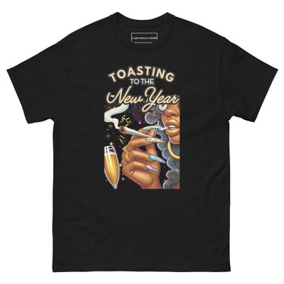 Toasting to the New Year -Dark 420 New Years 2025 Crewneck classic tee