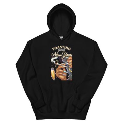 Toasting to the New Year -Dark 420 New Years 2025 Hoodie