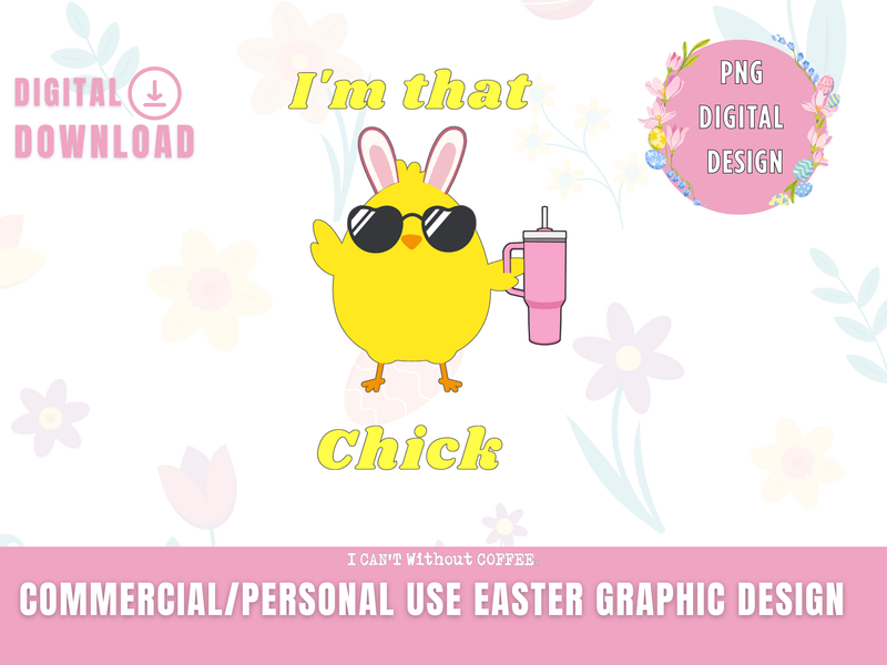 I&#39;m That Chick Stanley Digital Easter Clipart, Easter Bunny Clipart, Easter Digital Paper, Easter Chicks Clipart, Easter Eggs Clipart, Commercial Use   Easter Clipart, Easter Chick Clipart