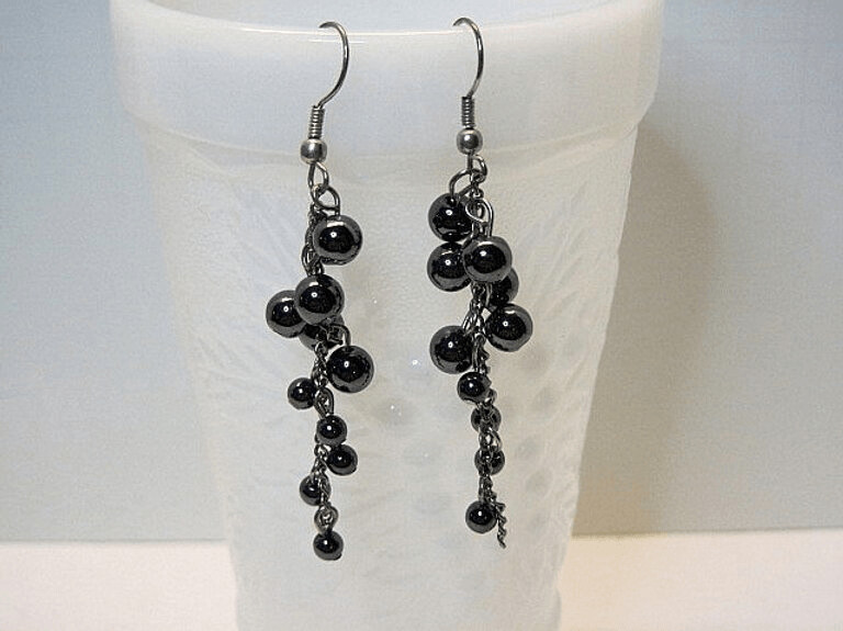 Hemetite Drops with Chain