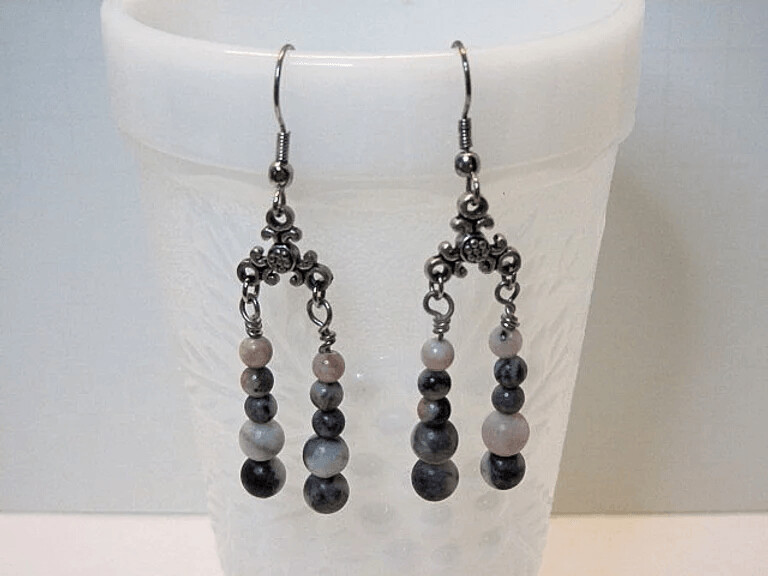 Pink Zebra Jasper Earrings
