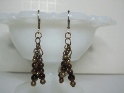 TigerEye 3 Drop Earrings