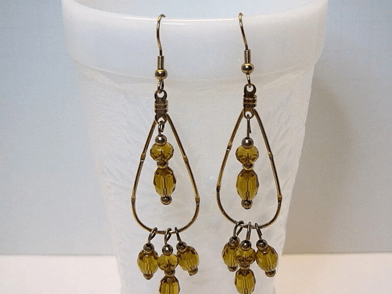 Gold Glass Teardrop