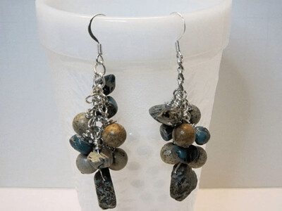 Aqua Terra Jasper and Picture Jasper Earrings