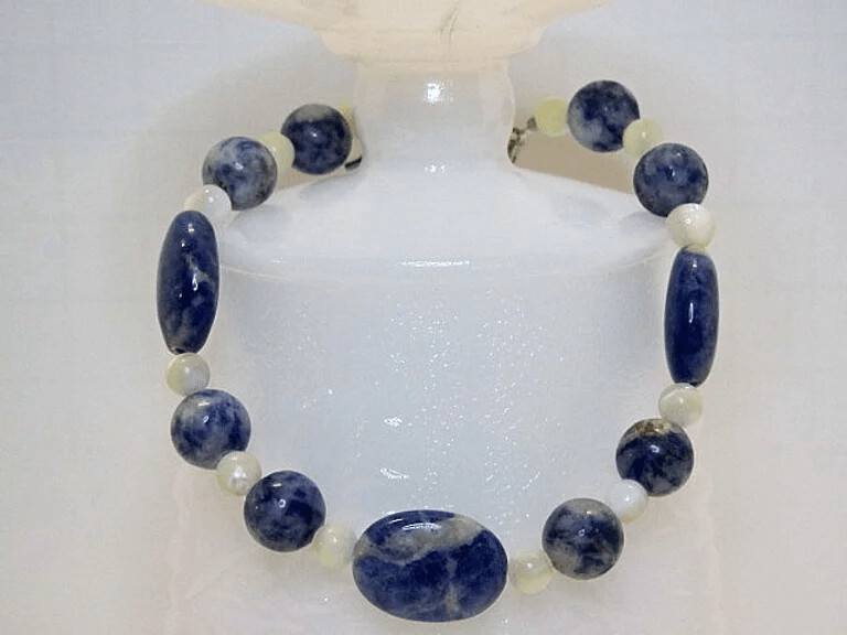 Sodalite and Mother of Pearl