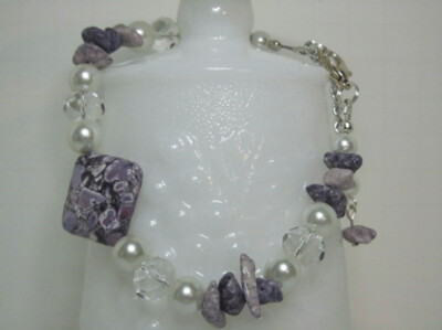 Purple Mosaic Magnesite Bracelet
