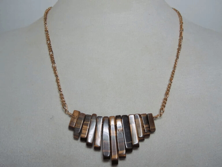 Tiger Eye 13 Piece Collar Necklace
