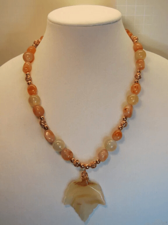 Carnelian Leaves Necklace