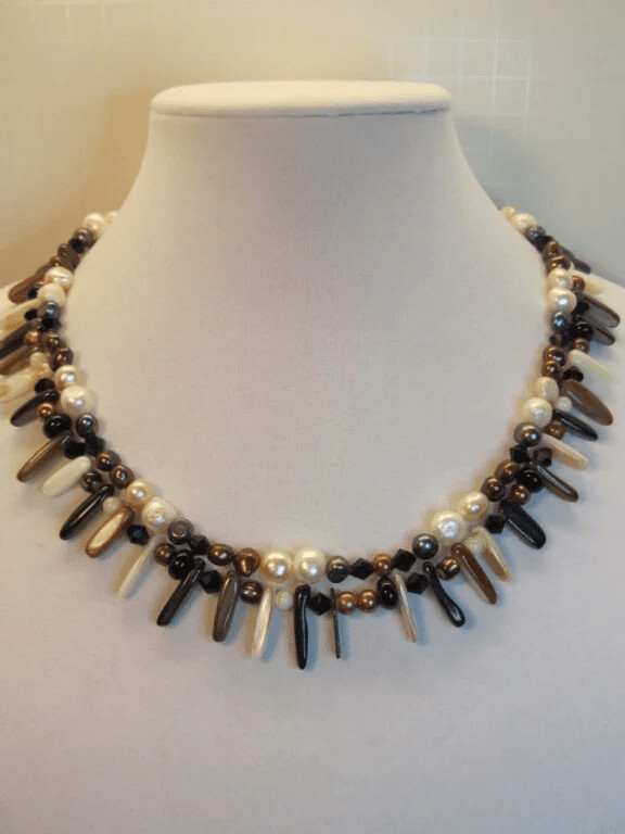 Multi Colored Potato Pearls and Shell Sticks