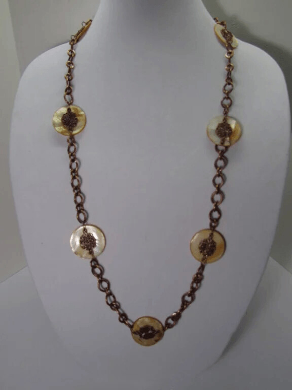 Copper Shell Donuts and Antique Copper Chain