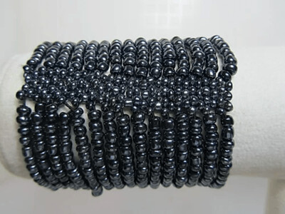 Multi Strand Seed Bead - Stretchable - Midnight Blue