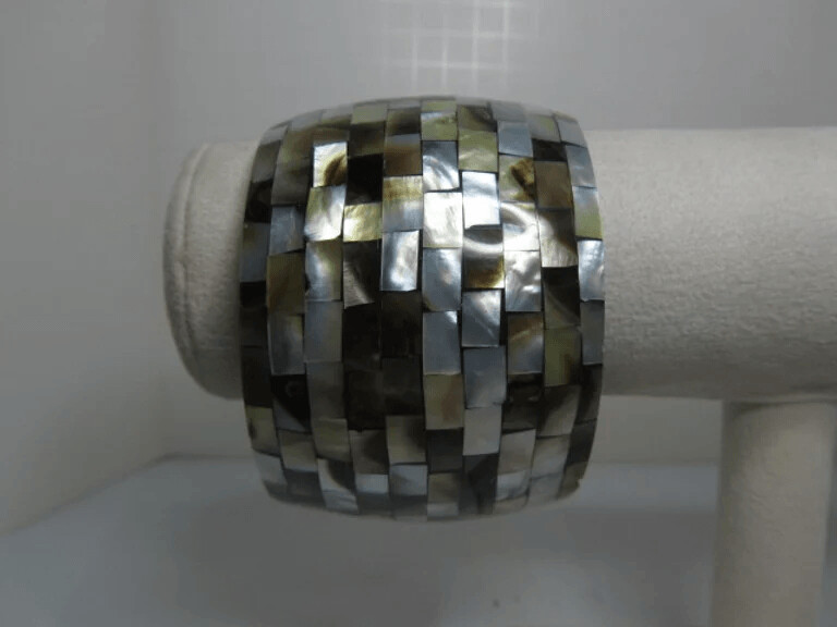Multi Colored Grey Shell Cuff