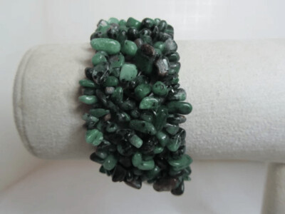 Ruby Zoisite Chips Mesh Stretchable Bracelet