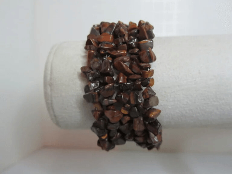 Tigers Eye Chips Multi Strand Memory  Wire
