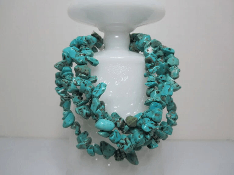 Turquoise Howlite Chip 4 Strand Bracelet