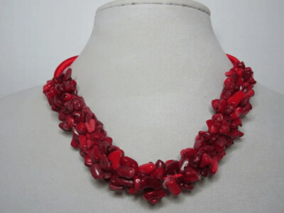 Red Coral Chips on Rubber