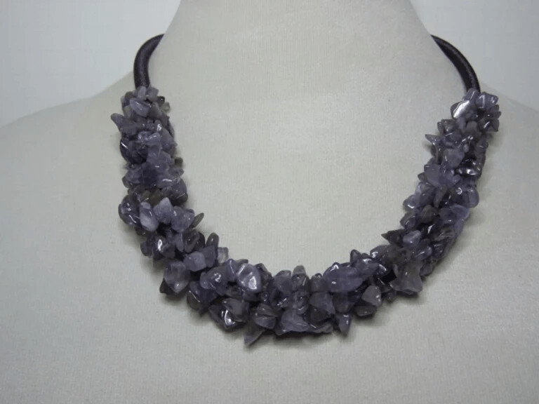 Amethyst Chip on Rubber