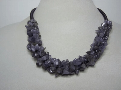 Amethyst Chip on Rubber