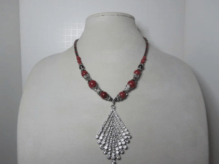 Red Goldstone, Hematite, and Austrian Crystal