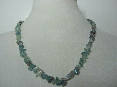 Rainbow Fluorite Chip Necklace, Earrings, and Bracelet