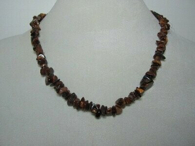 Tiger Eye Chips Necklace, Bracelet, and Earrings