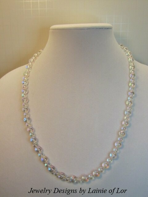Aurora Borealis Crystal Quartz in Gold