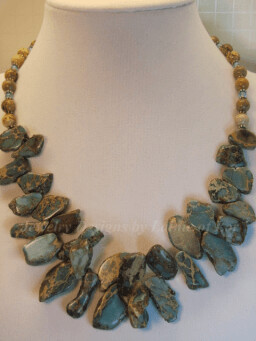 Aqua Terra Jasper Slab Necklace