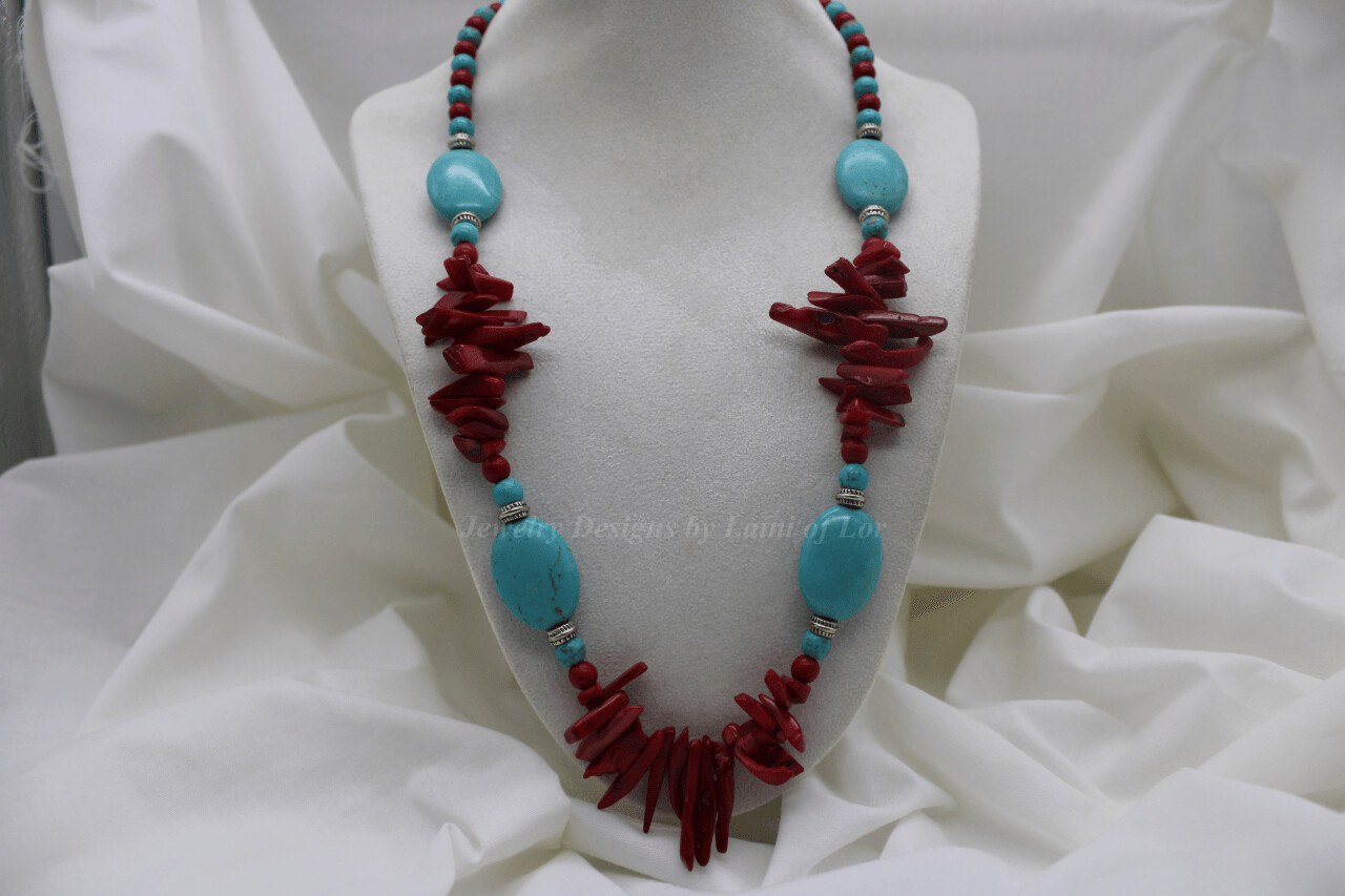 Turquoise and Coral Sticks
