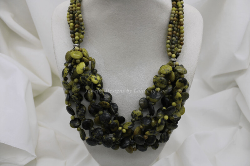 Yellow "Turquoise" Multi Strand Necklace