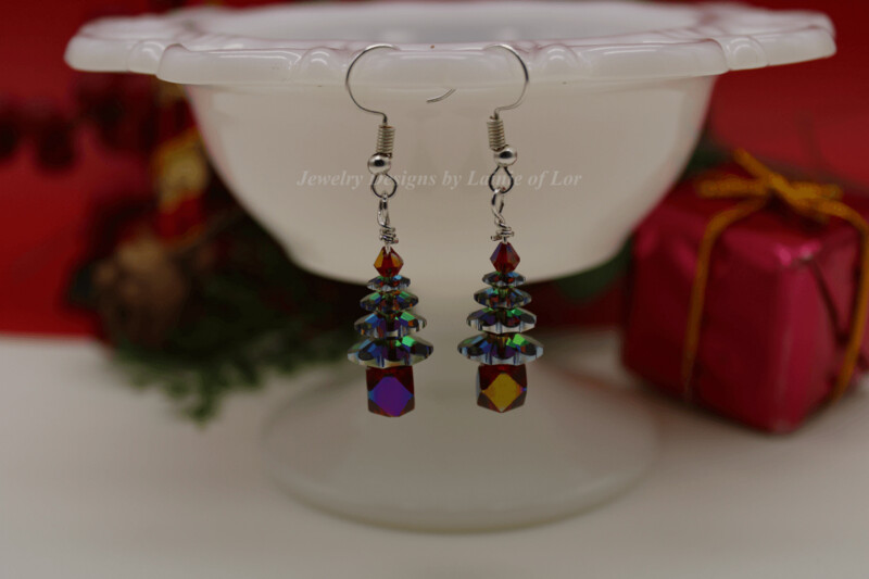Vermeil Color Swarovski Margarite Tree Earrings