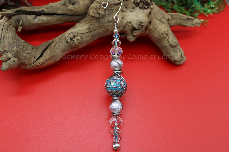 Purple and Turquoise Wire Wrapped Ornament