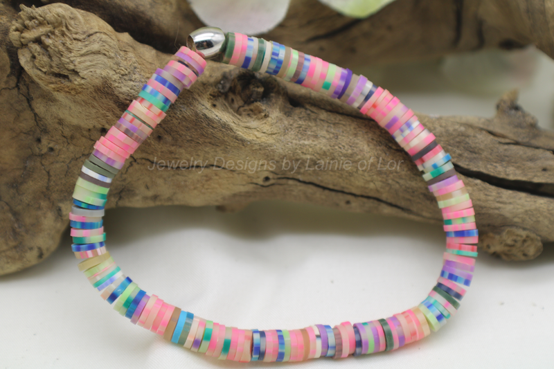Fruit Punch Mix Polymer Clay Stretch Bracelet