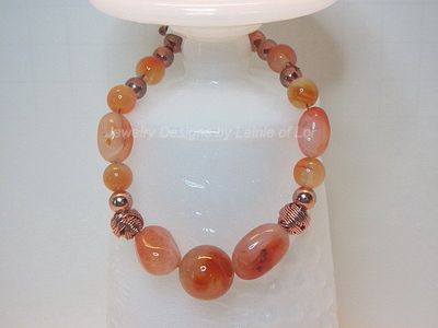 Carnelian and Copper Bracelet