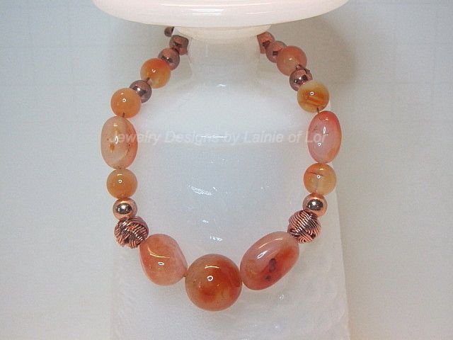 Carnelian and Copper Bracelet