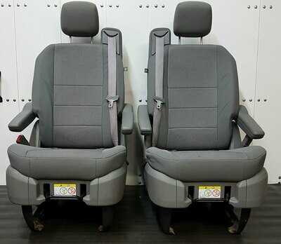 Pair of Swivel Seats - Grey