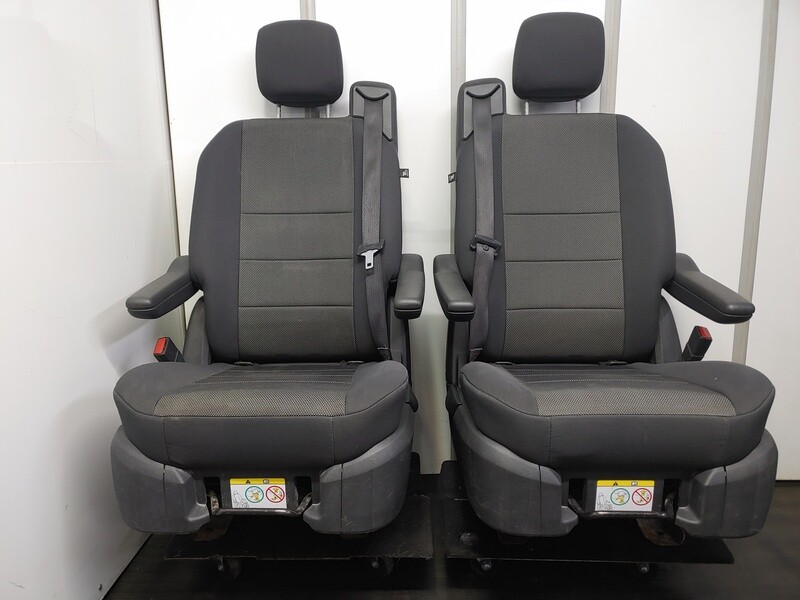 Pair of Swivel Seats - Black Cloth