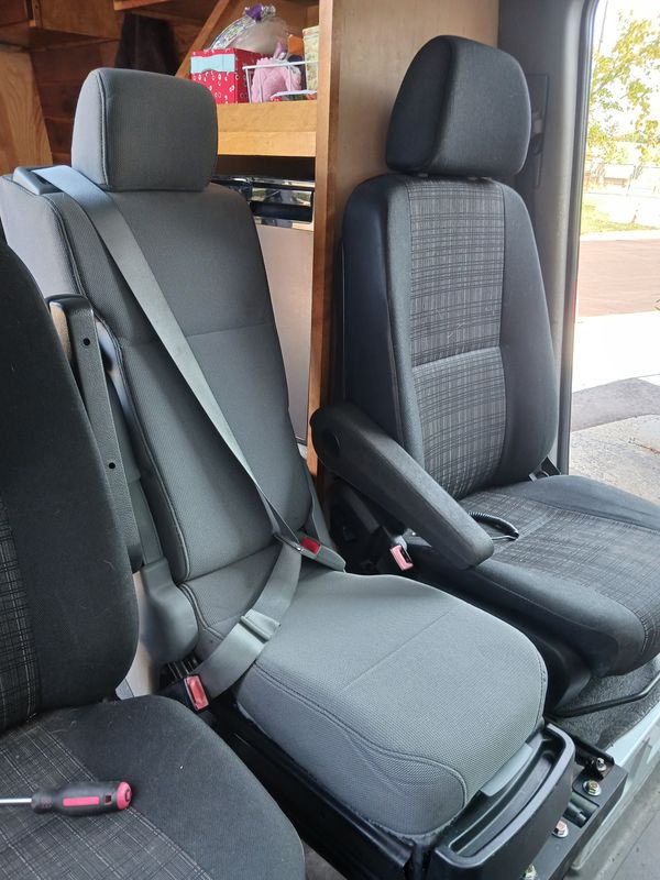 Centre Seat for Mercedes Sprinter W/ Shoulder Seat Belt 2007-2025