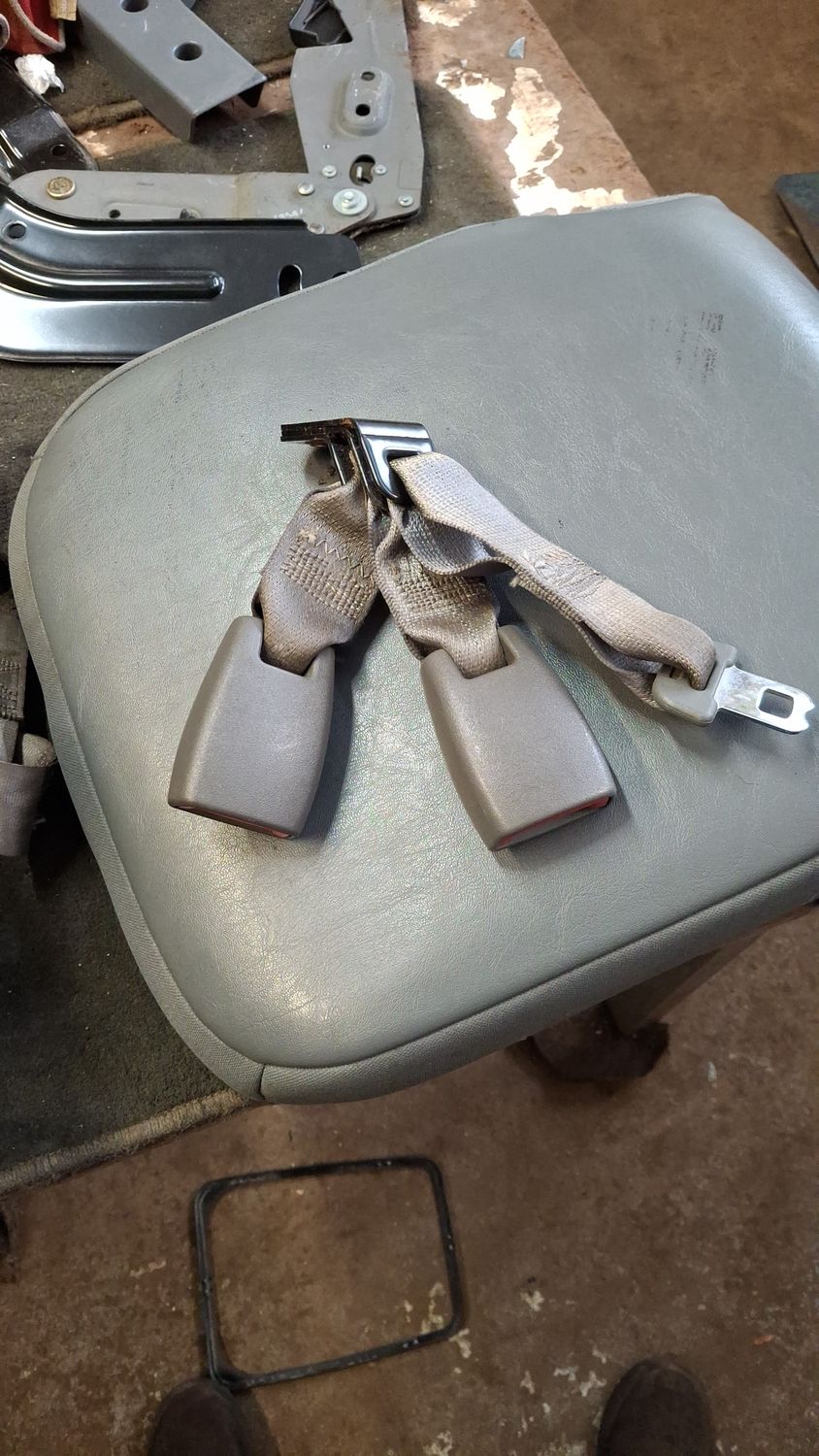 Chevy seat belt buckle.