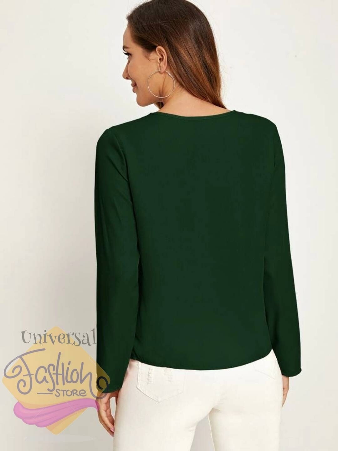 Blusa verde manga larga hotsell