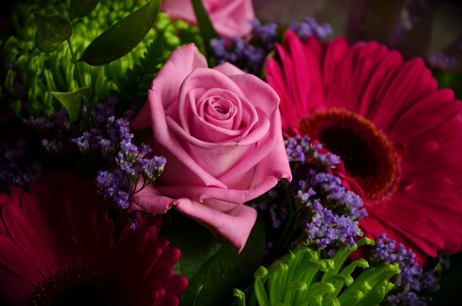 Mauve-tinted bouquet