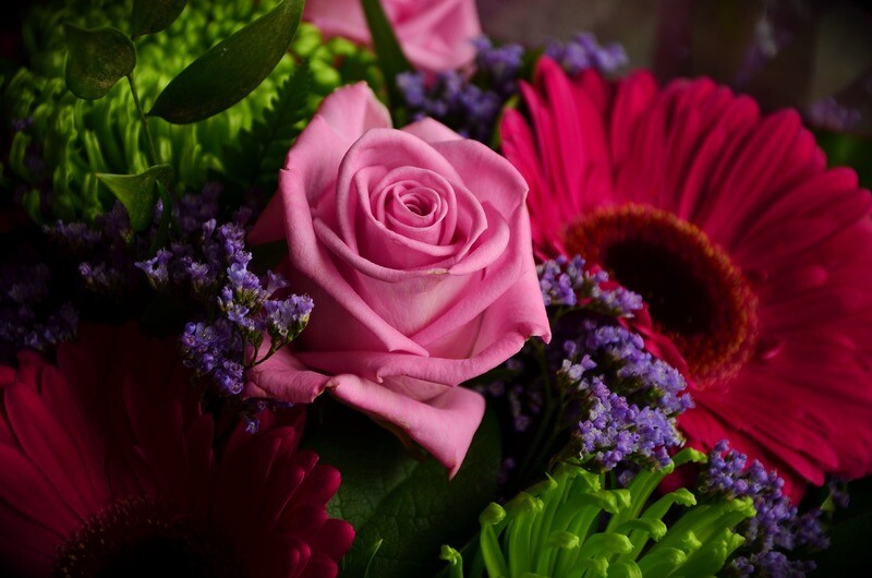Mauve-tinted bouquet
