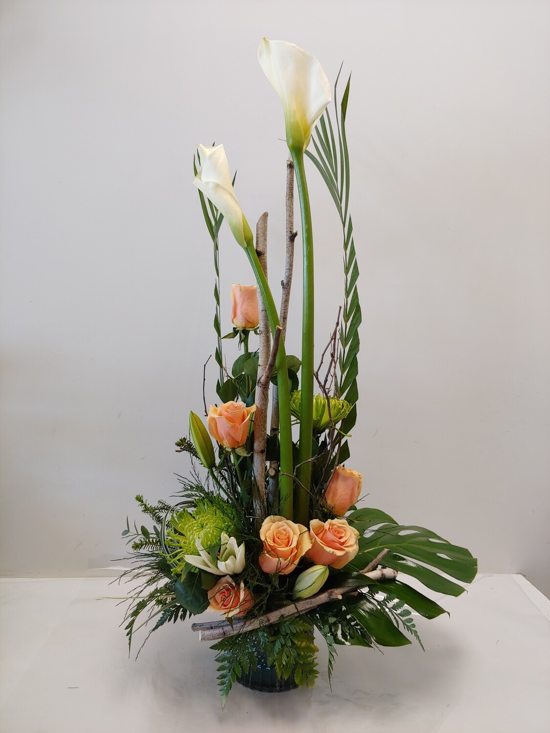 Montage de fleurs naturelles