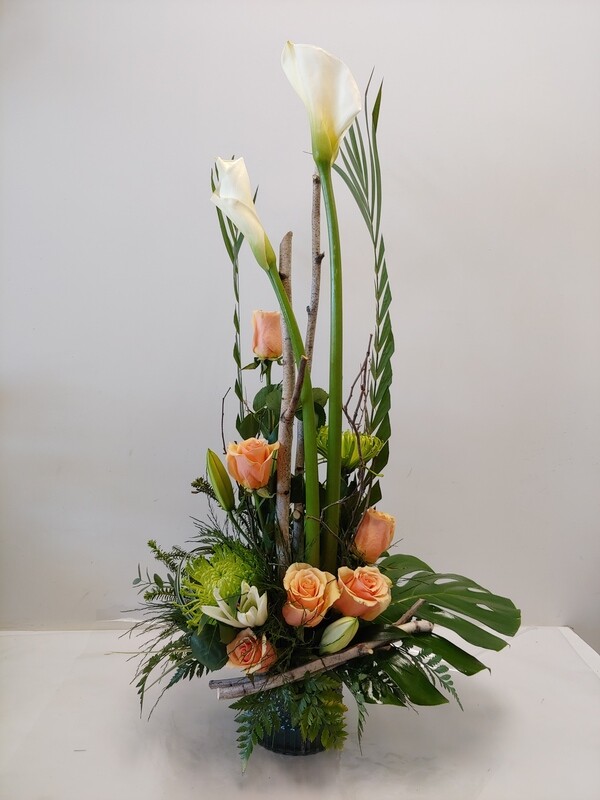 Montage de fleurs naturelles