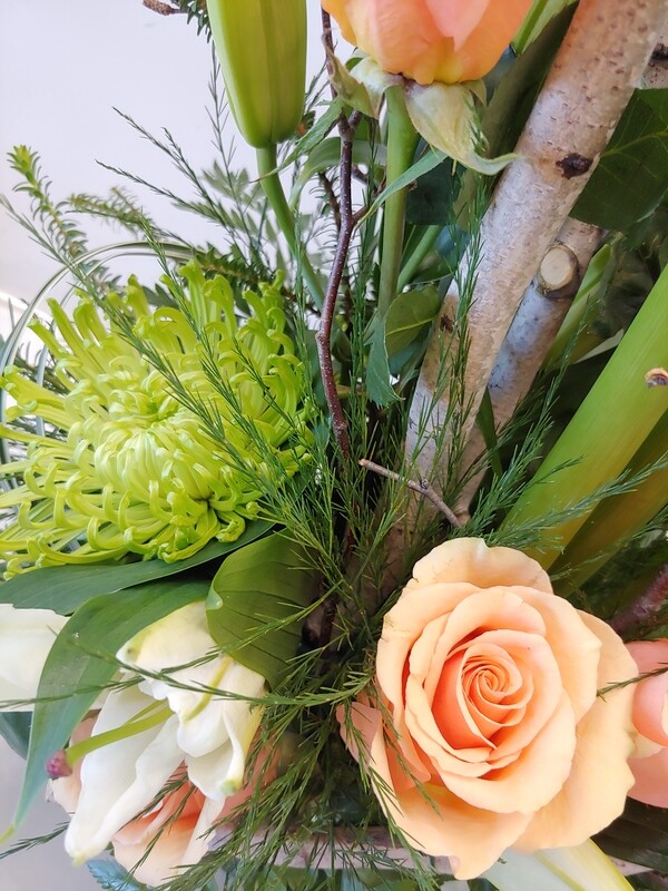 Montage de fleurs naturelles