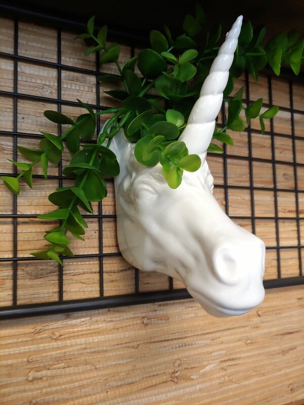 Vase tête de Licorne mural