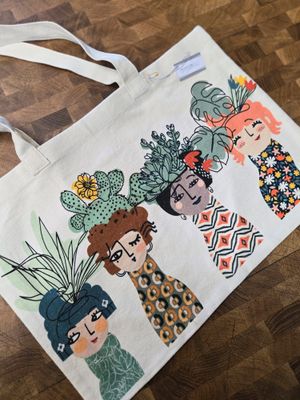 Sac en coton réutilisable Les belles Dames