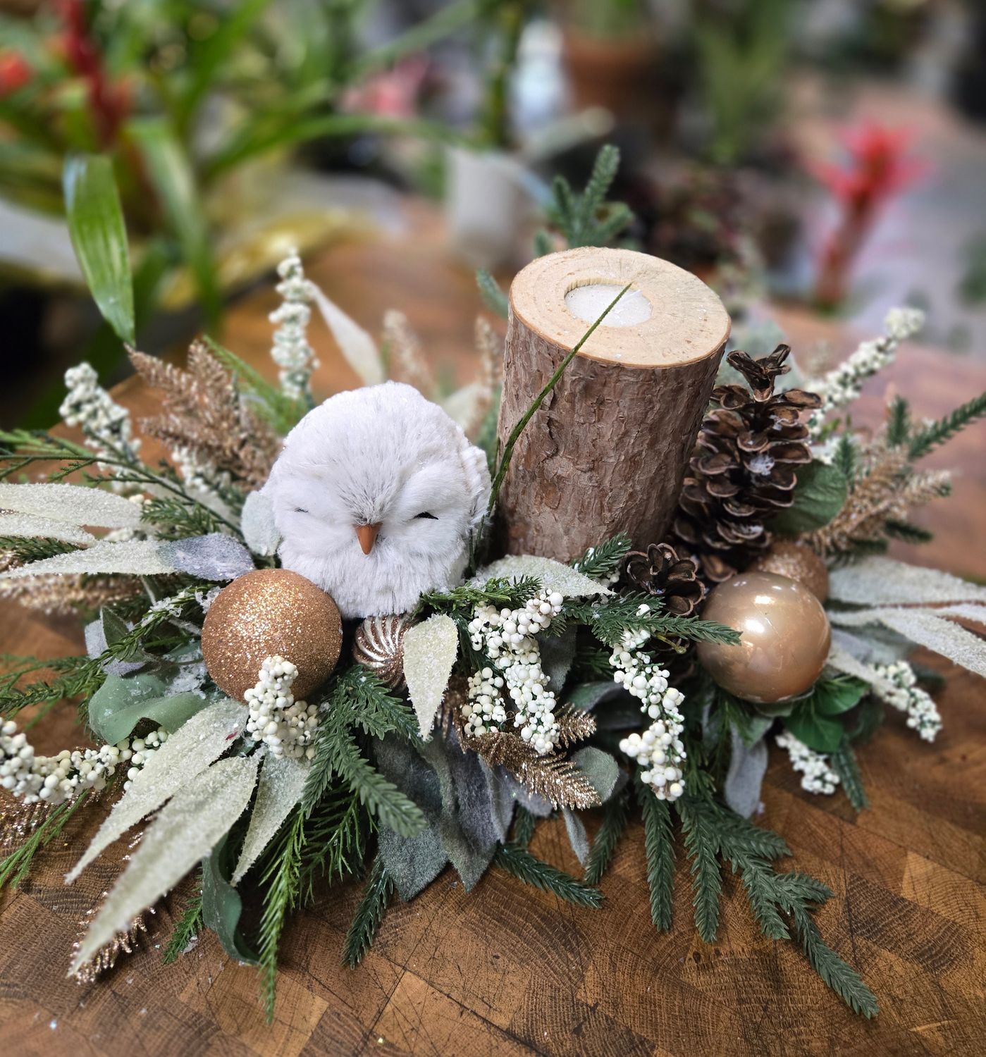 Montage de soie Noël des bois