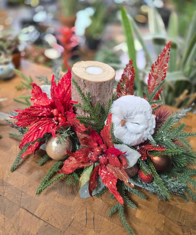 Montage de soie Noël floral