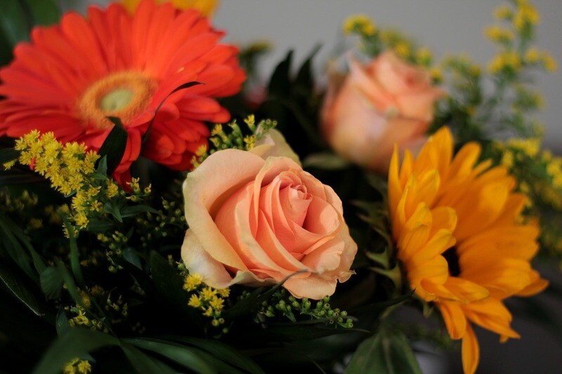 Vibrant orange bouquet